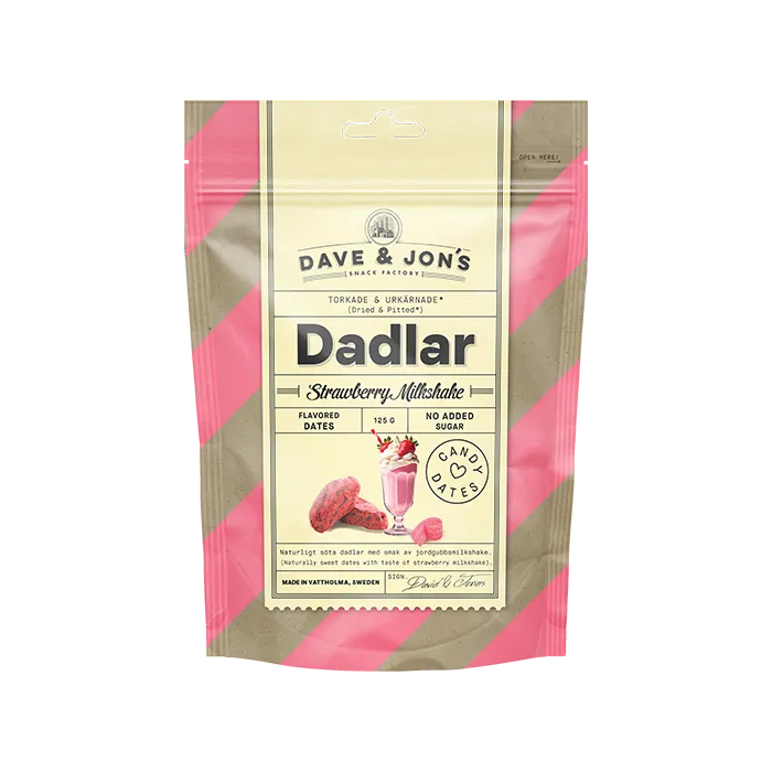 Dave & Jon's – Strawberry Milkshake Dates (125 g)