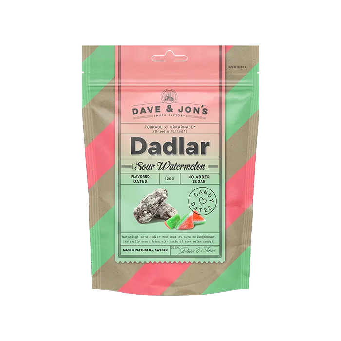 Dave & Jon's - Saure Wassermelonen-Datteln (125 g)