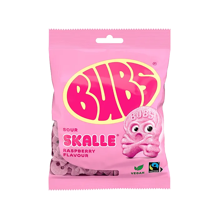 Bubs -  Sour Skalle Raspberry (90 g)