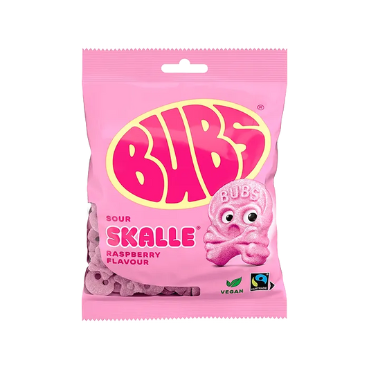 Bubs -  Sour Skalle Raspberry (90 g)