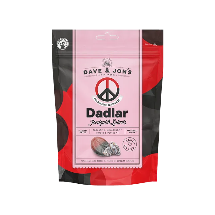 Dave & Jon's - Strawberry Licorice Peacemärke Dates (125 g)
